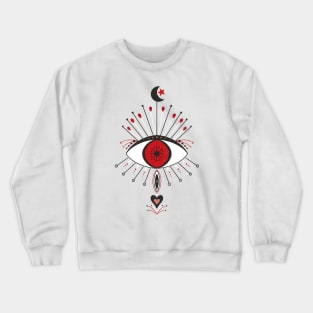 Black and red mystic eye Crewneck Sweatshirt